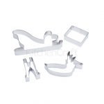 3D Sleigh and Reindeer Cookie Cutter Set
