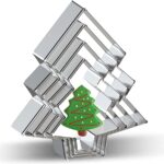 Christmas Tree Pastry Cutter Set of 4