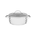 Shallow Stainless Steel Casserole Dish