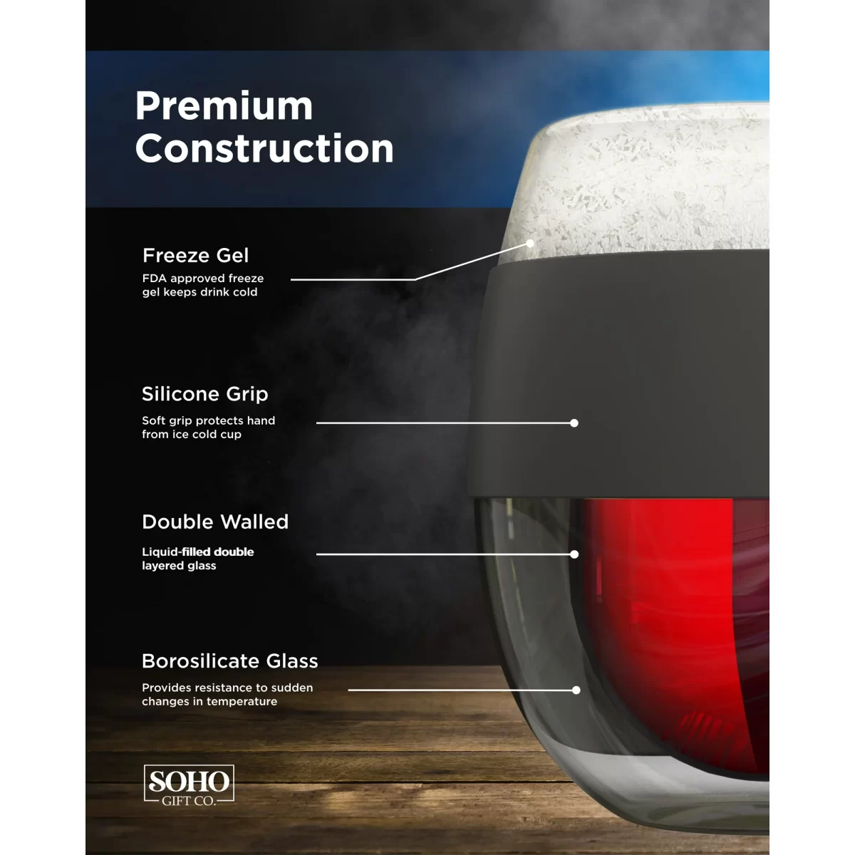 Double Walled Insulated Chiller Freezer Cup 350ml - Image 6