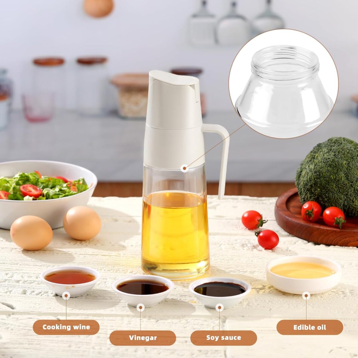 Auto Flip Oil Dispenser Bottle – 600ml - Image 6