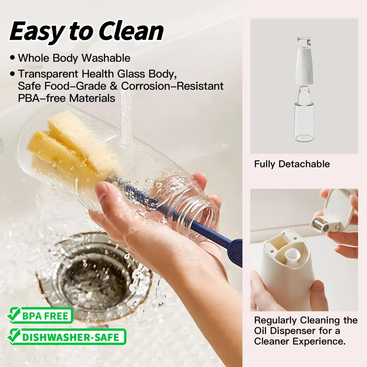 Glass Oil Dispenser Bottle – 500ml - Image 5