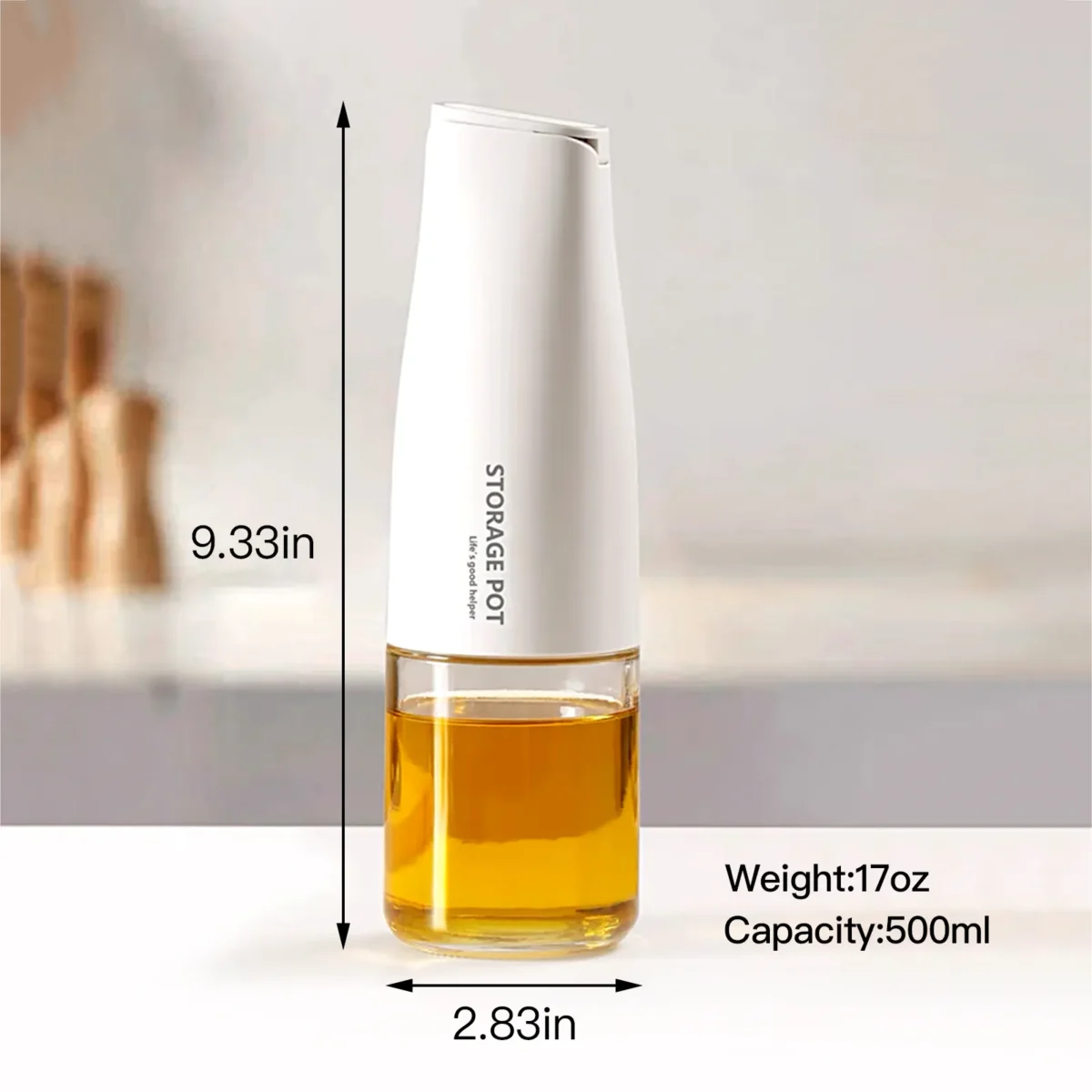 Glass Oil Dispenser Bottle – 500ml - Image 2