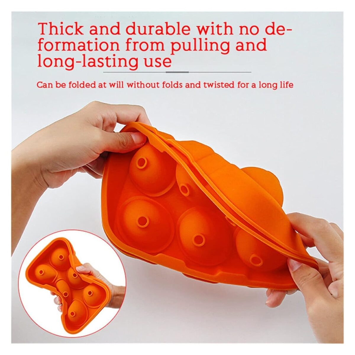 Silicone Ice Ball Mould 6 Cavity - Image 3
