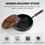Carbon Steel Wok with Wooden Lid - Image 6