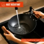 Cast Iron Wok Kadhai 26cm - Image 3