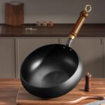 Carbon Steel Wok with Wooden Lid - Image 3