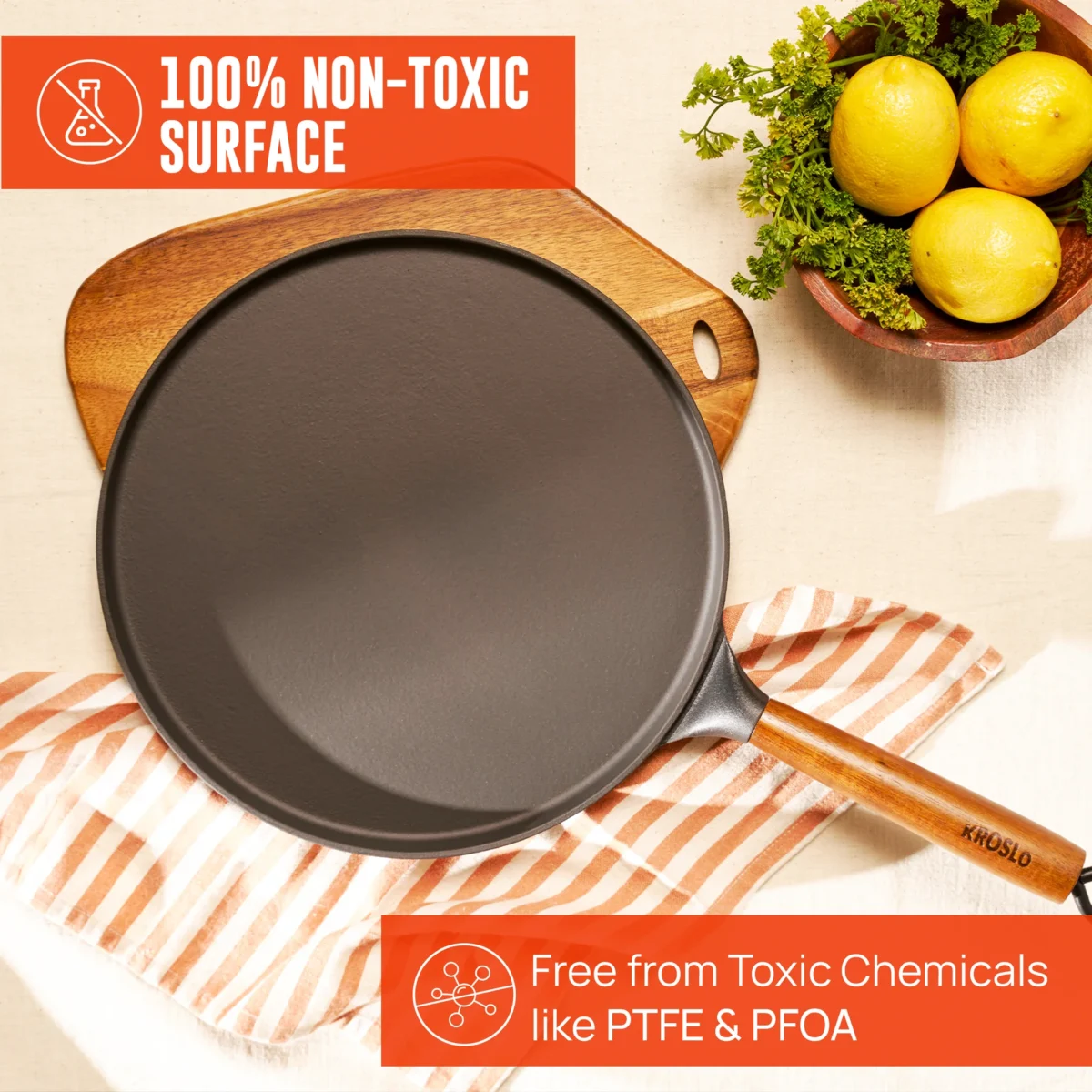 Cast Iron Dosa Tawa 28cm - Image 4